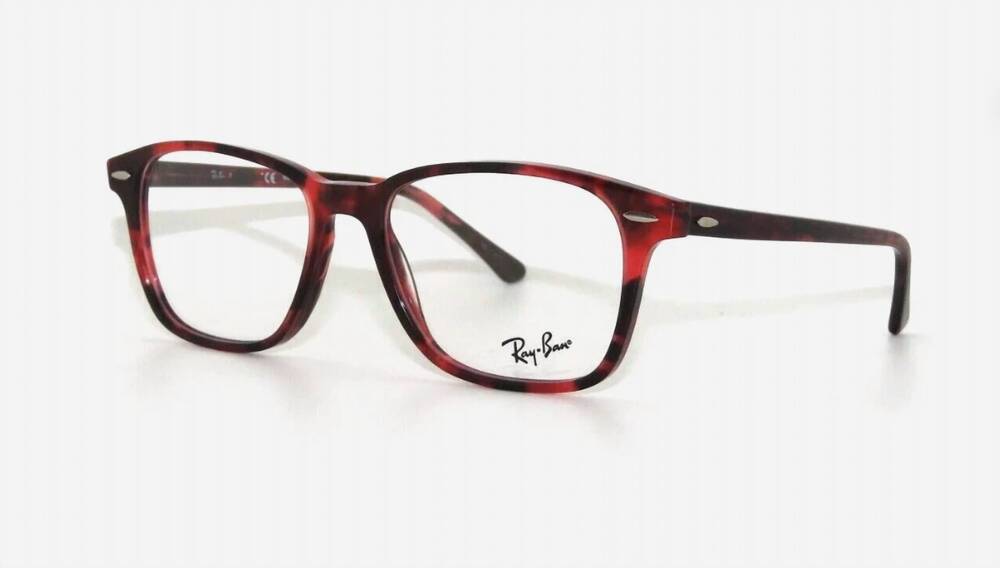 NEW RAY BAN unisex rectangular eyeglasses in havana opal pink